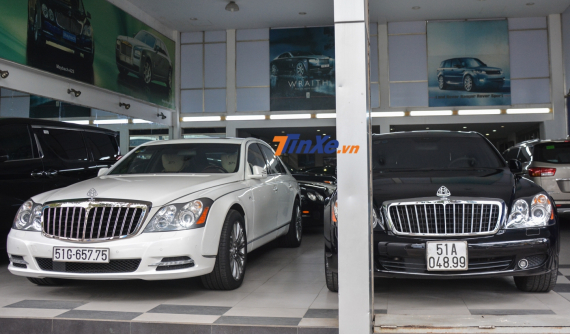 Maybach Zeppelin được rao bán 30 tỷ đồng trưng bày cùng Maybach 57S hàng độc tại Sài thành