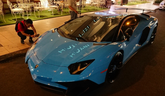 Hàng hiếm Lamborghini Aventador SV Coupe độc nhất Việt Nam thay áo sang màu xanh Blu Cepheus
