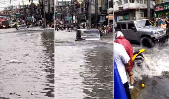 Chứng kiến khả năng lội nước cao ngang lưng ngoạn mục của Jeep Wrangler