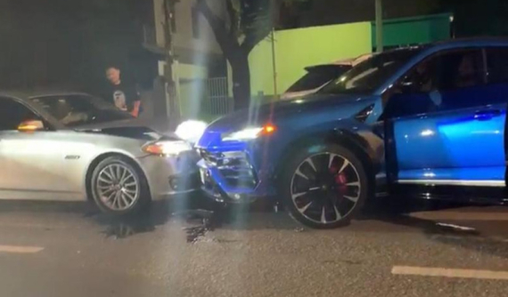 Siêu SUV Lamborghini Urus biển "tứ quý" 6 tông móp đầu xe BMW 523i