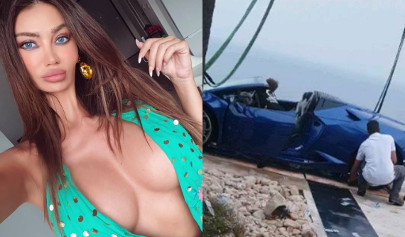 Người mẫu Playboy lái Lamborghini Huracan mui trần lao xuống bể bơi nhận "gạch đá" từ cư dân mạng