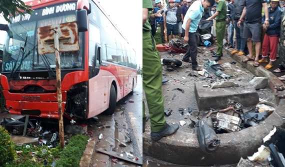 Gia Lai: Xe khách lao vào chợ ven đường, 3 người tử vong và 2 người bị thương