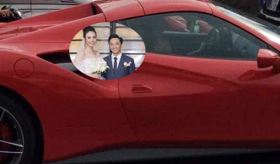 Tròn 1 tuần đám cưới, Cường "Đô-la" và vợ bị bắt gặp ngồi trên siêu xe Ferrari 488 Spider "mới toanh"