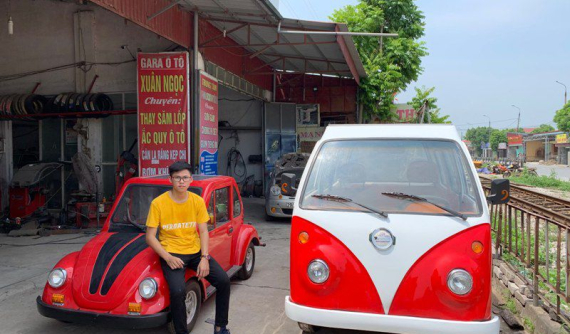 Nam Định: Nam sinh cấp 3 tiếp tục lắp ráp ô tô điện theo kiểu dáng Volkswagen