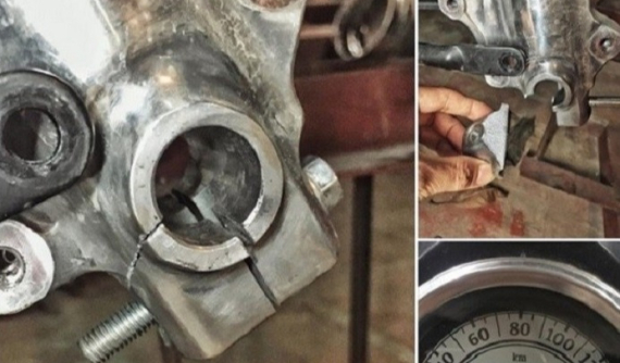 Xe Royal Enfield vỡ chân phuộc trước khi mới chỉ đi được hơn 130 km tại Việt Nam?