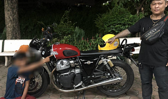 Thái Lan: Vì ăn mặc quá xấu so với chiếc Royal Enfield Interceptor 650, tên trộm bị cảnh sát bắt giữ