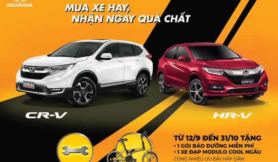 Honda Việt Nam tặng quà cho khách mua CR-V và HR-V