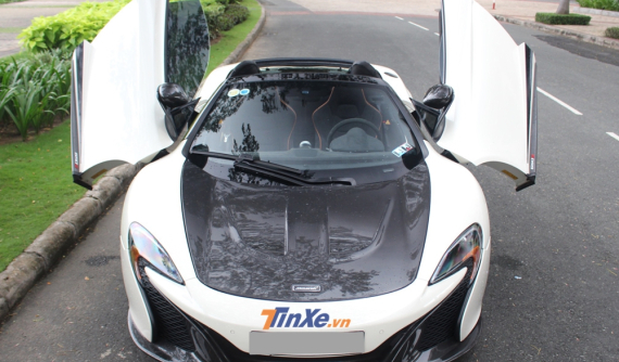Siêu xe mui trần McLaren 650S Spider đầu tiên tại Việt Nam độ nắp capô của McLaren P1