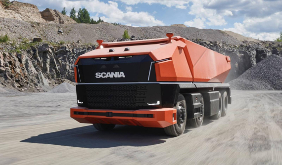 Diện kiến xe tải tự động không người Scania AXL đến từ tương lai
