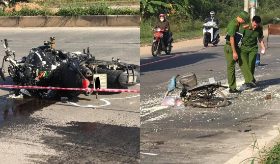 Vĩnh Phúc: Người đàn ông Hàn Quốc cầm lái xe phân khối lớn đâm tử vong một bà cụ đạp xe qua đường