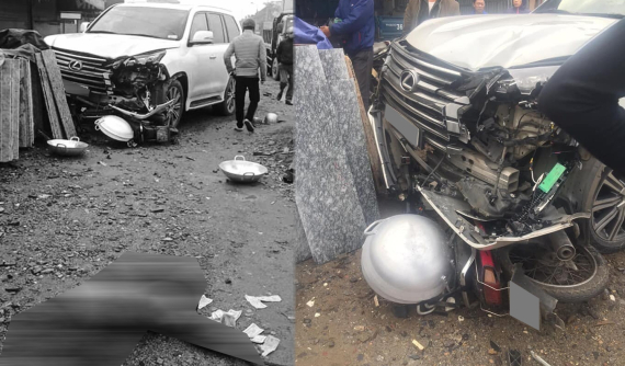 Hà Nội: Tai nạn giao thông giữa Lexus LX570 và xe máy khiến một phụ nữ tử vong tại chỗ