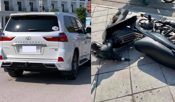 Quảng Ninh: Xảy ra va chạm với Lexus LX570 Super Sport, hai người đi xe máy ngất xỉu tại chỗ