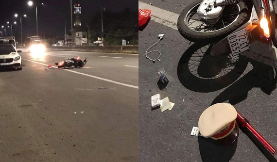 Bà Rịa - Vũng Tàu: Đang kiểm tra ô tô vi phạm, CSGT bị xe máy văng trúng người, chấn thương nặng