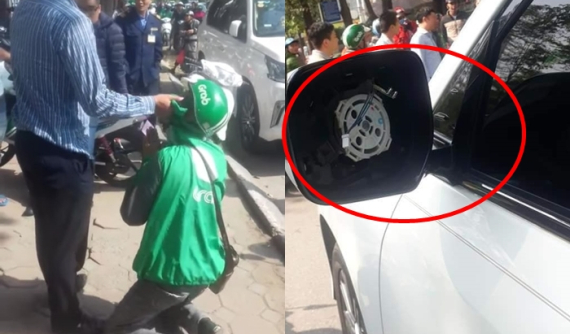 Kẻ gian vặt mặt gương Lexus LX570 hơn 8 tỷ đồng quỳ xuống cầu xin tài xế tha thứ