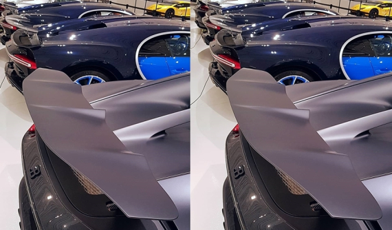 Hình ảnh 3 chiếc Bugatti Chiron xếp cạnh nhau tại Singapore khiến nhà giàu Việt "phát thèm"