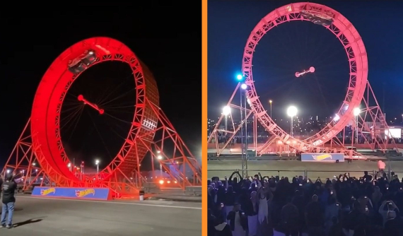 Chứng kiến chiếc Jaguar F-Pace "lộn vòng 360 độ" ngoạn mục trên đường tàu lượn cao 19,5 mét