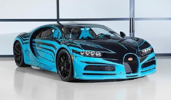 Siêu xe Bugatti Chiron phiên bản "ngựa vằn" có một không hai lộ diện