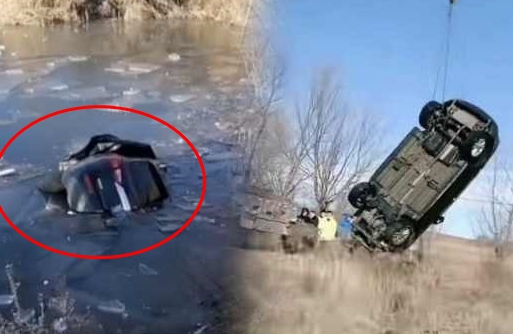 Ô tô lao xuống một hồ đóng băng làm 3 người tử vong