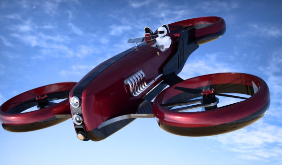 Formula Drone One - Mẫu xe bay đẹp mãn nhãn lấy cảm hứng từ xe đua F1 Ferrari thập niên 1950