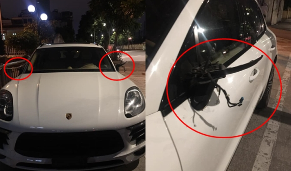 Tối mùng 3 Tết, chủ xe Porsche Macan mất hơn 100 triệu đồng vì bị kẻ gian vặt gương