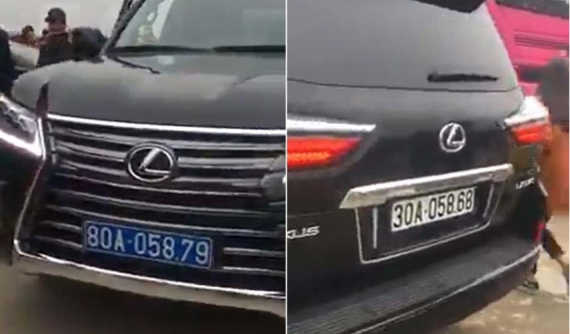 Video "chuyên cơ mặt đất" Lexus LX570 với đầu biển xanh, đuôi biển trắng gây xôn xao