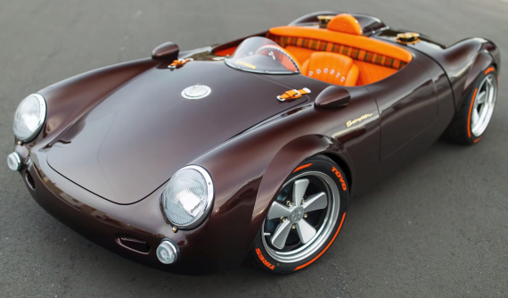 Ngắm tuyệt tác Porsche 550 Spyder độ với chỉ một ghế ngồi trung tâm và động cơ dát vàng