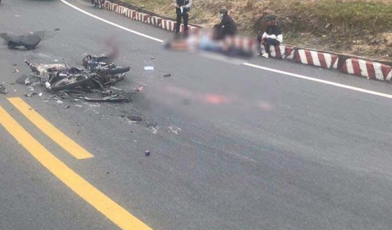 Phú Yên: Vượt ô tô tải trên đèo Cả, hai thanh niên đi xe máy tử vong