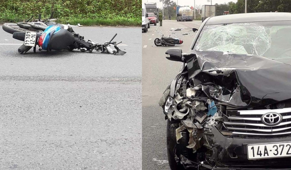 Quảng Ninh: Điều khiển xe máy va chạm trực diện với Toyota Camry, thanh niên tử vong