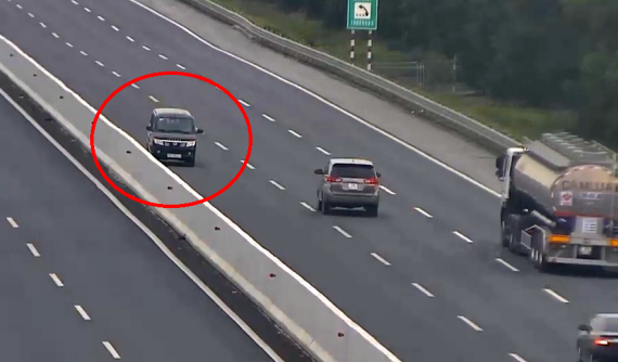 Ngang nhiên ngược chiều cao tốc Hà Nội - Hải Phòng, một tài xế sẽ có thể bị phạt gần 20 triệu đồng