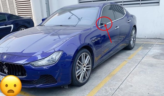 Maserati Ghibli biển Sài thành bị mất một gương bên tài, va quẹt hay do kẻ gian vặt gương?