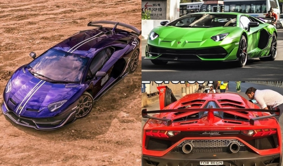 Bộ 3 siêu xe Lamborghini Aventador SVJ của nhà giàu Ấn Độ