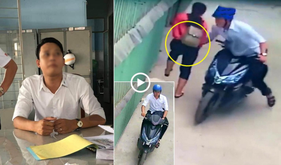 Video: Nam điều dưỡng điều khiển Honda Air blade, vung tay sờ "vùng kín" người phụ nữ đi bộ