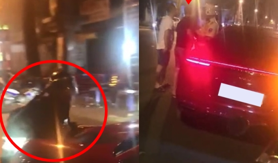 Video: Tài xế xe Porsche Panamera hất cảnh sát cơ động lên nắp capô tại Sài thành