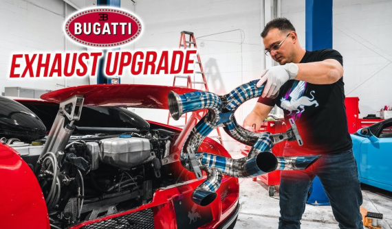 Lắng nghe âm thanh "gào thét dữ dội" của chiếc Bugatti Veyron độ ống xả titan lộ thiên đầu tiên trên đời