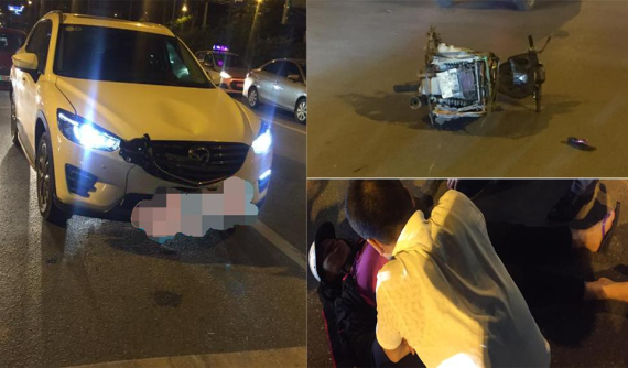 Hà Nội: Tài xế ô tô nghi say rượu, đâm trọng thương người phụ nữ đi xe máy chờ đèn đỏ