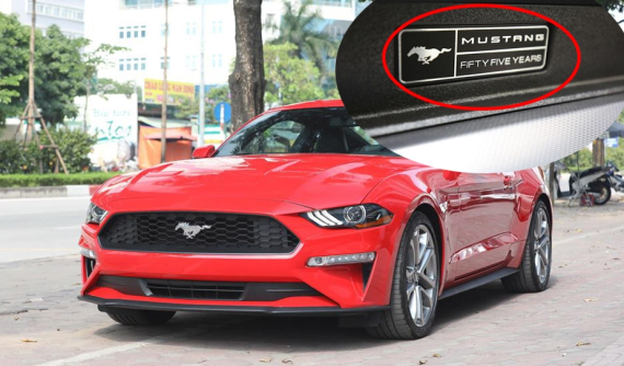 Chiếc xe Ford Mustang mới về Hà Nội có logo rất đặc biệt khiến nhiều người lầm tưởng