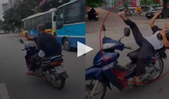 "Dân tổ về hưu" 62 tuổi bị phạt hơn 8 triệu đồng vì lái xe bằng chân