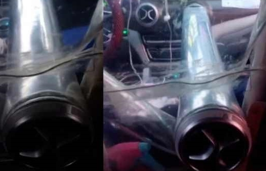 Tài xế ở Trung Quốc chế điều hoà cho hàng ghế phía sau khiến hành khách không khỏi sợ hãi