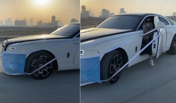 Mùa Covid-19, đến Rolls-Royce Wraith còn được chủ nhân cho đeo khẩu trang để chống dịch