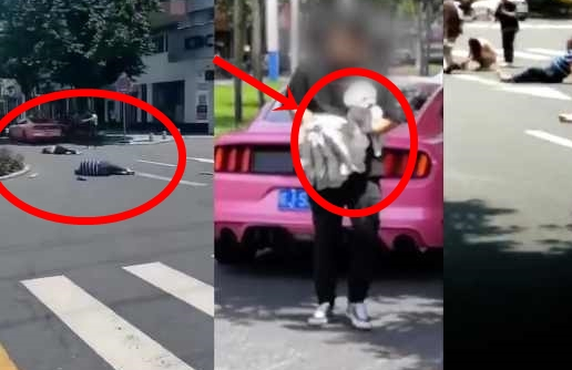 Sau tai nạn làm 3 người thương vong, thiếu gia bước xuống xe Ford Mustang với một tay ôm chó và tay cầm dù khiến dân mạng phẫn nộ