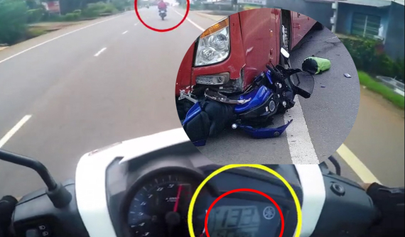 Lộ video "phượt thủ" chạy mô tô tốc độ cao trước khi tông vào xe khách dẫn đến tử vong tại chỗ