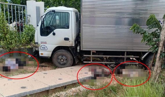 Vĩnh Phúc: Xe máy chở 3 chạy ngược chiều tông vào xe tải, 3 người thương vong