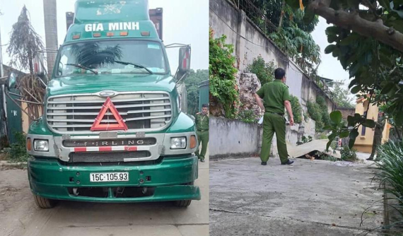 Hà Nội: Tài xế xe container tử vong nghi do trèo lên cây hái nhãn