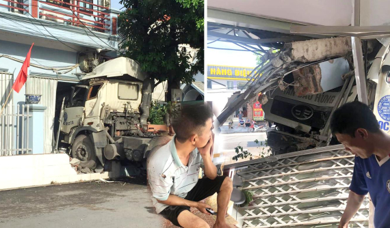 Bắc Ninh: Xe đầu kéo mất lái, đâm sập cửa nhà dân khiến nhiều người hoảng sợ