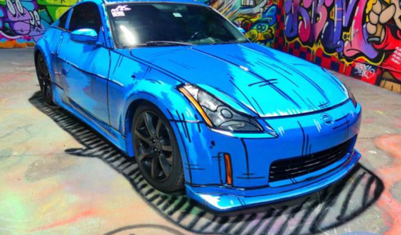 Ngoạn mục trước chiếc Nissan 350Z mang lớp sơn thủ công giống như anime Nhật Bản