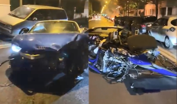 Video: Siêu xe Audi R8 "hạ gục" 13 ô tô khiến nửa thân sau nát bét nhưng lái xe không hề hấn gì