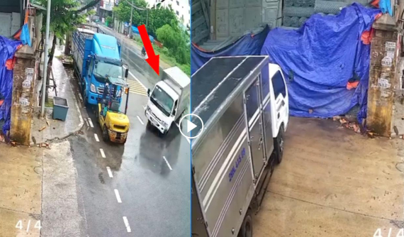 "Fast and Furious" tái hiện ở Việt Nam: xe tải "rê bánh" trượt vào bãi đỗ khiến nhiều người thót tim