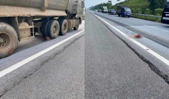 Rơi từ xe bán tải xuống đường, người đàn ông bị xe đầu kéo cán tử vong trên cao tốc Nội Bài - Lào Cai