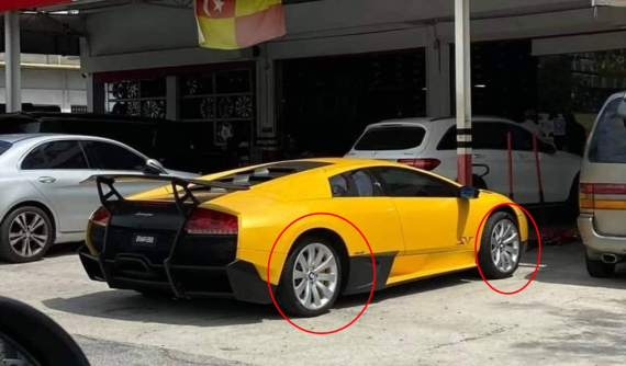 Giới mê xe thế giới xôn xao hình ảnh Lamborghini Murcielago SV gắn mâm BMW ở Malaysia