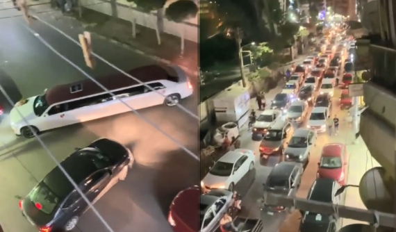 Video: Tắc đường hơn 5 km vì chờ tài xế cho xe Limousine quay đầu